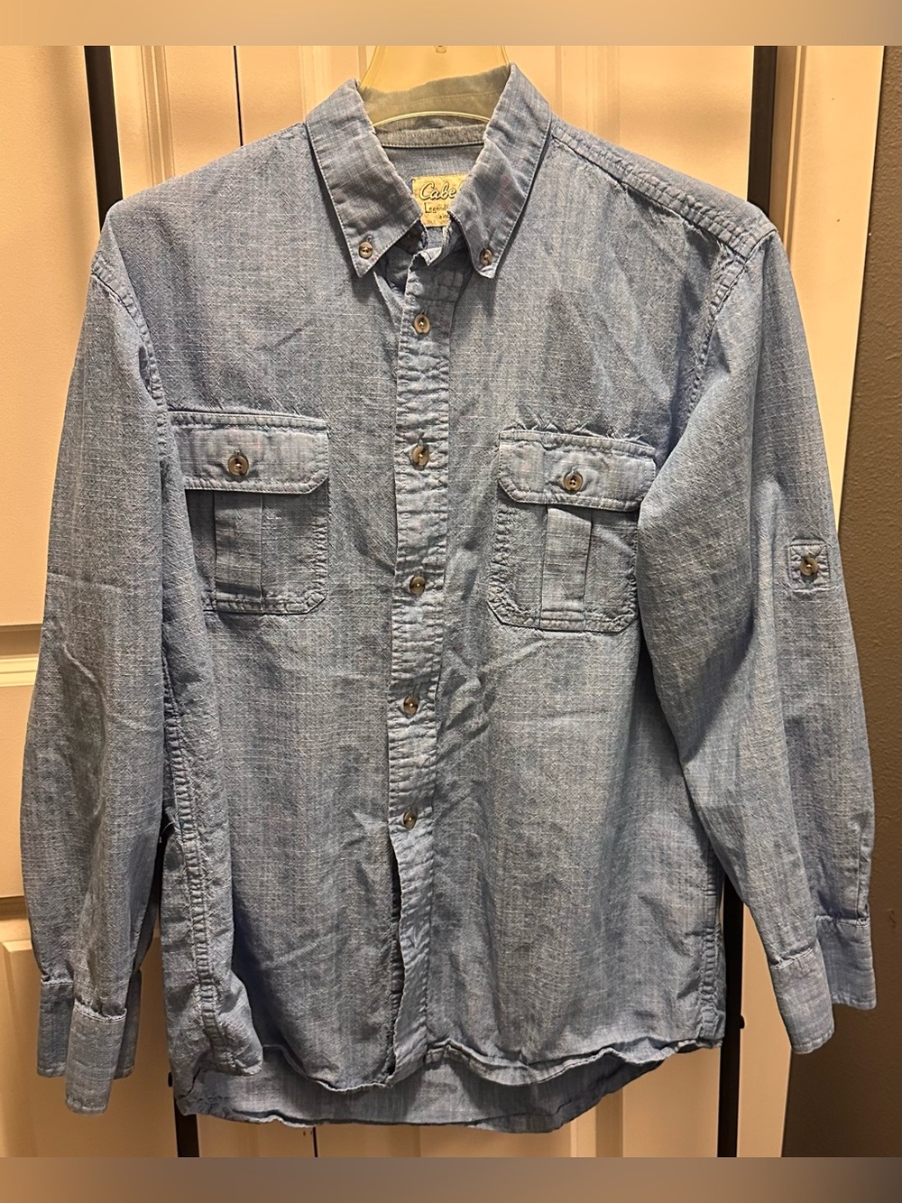 Light Blue Chambray Button-Up Shirt